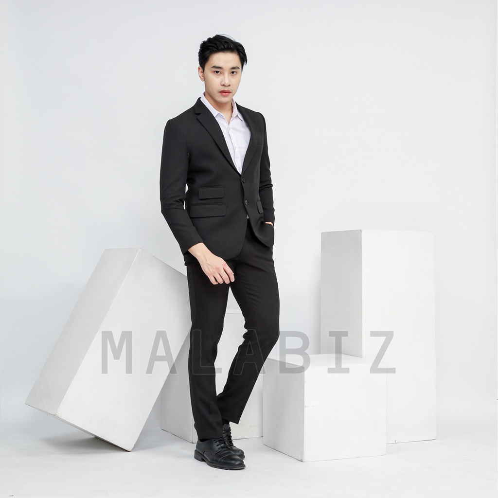 Malabiz Modern Jas Slim Fit (GRATIS BOX, COVER JAS DAN HANGER) Bisa Tukar Ukuran / Blazer Malabiz Blazer Warna Hitam Blezer Malabiz Warna Abu Tua Biru Dongker Formal Semi Formal