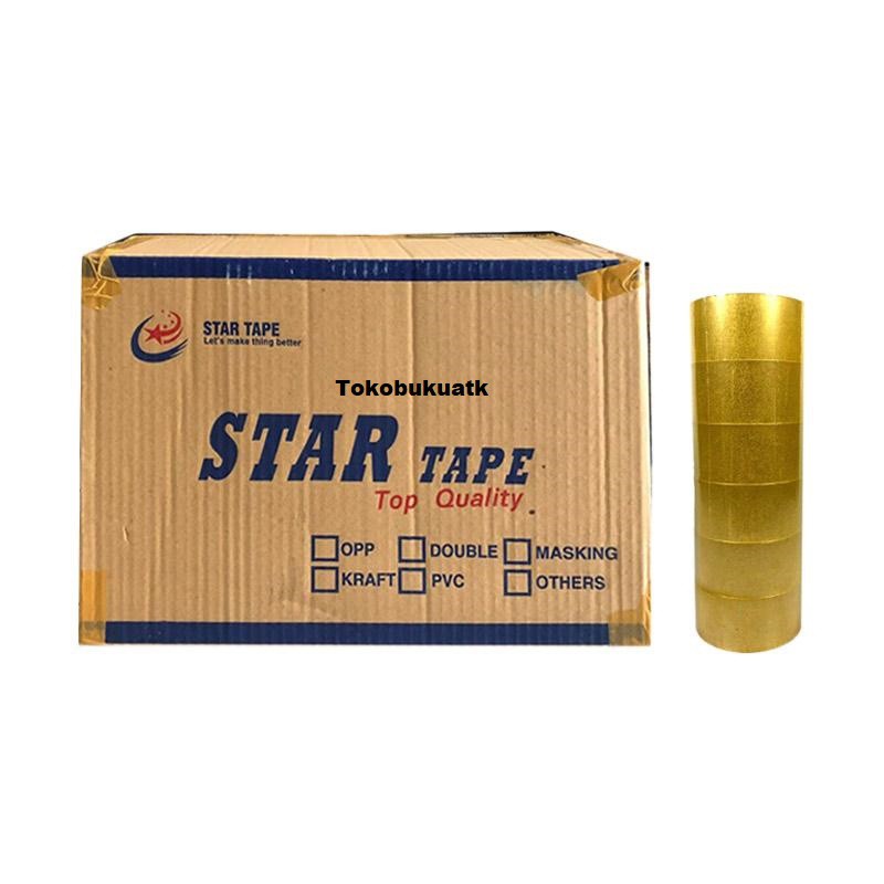

Lakban Opp /Bening 100 Yard merek Star tape per dus