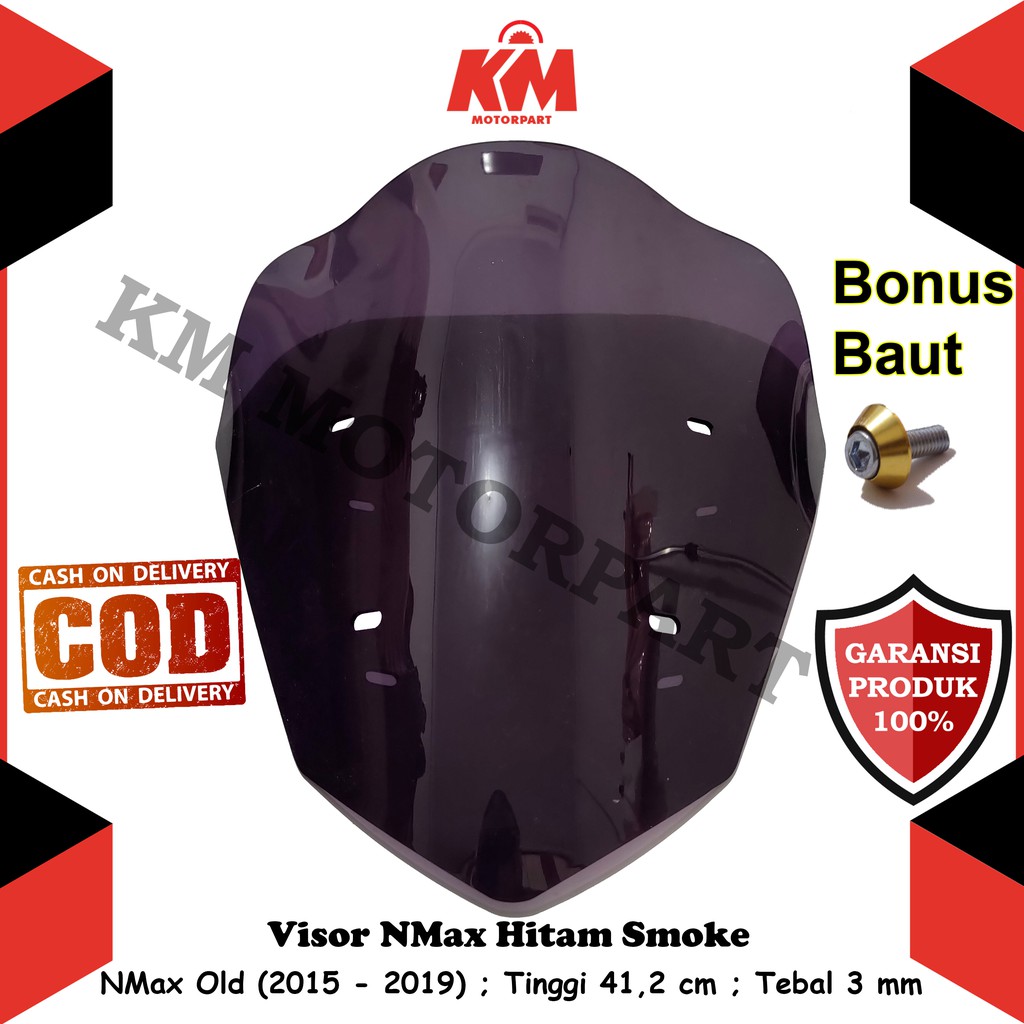 Visor Windshield Nmax Old Variasi 2015 2016 2017 2018 2019 Panjang 41,2 cm Tebal 3 mm N Max