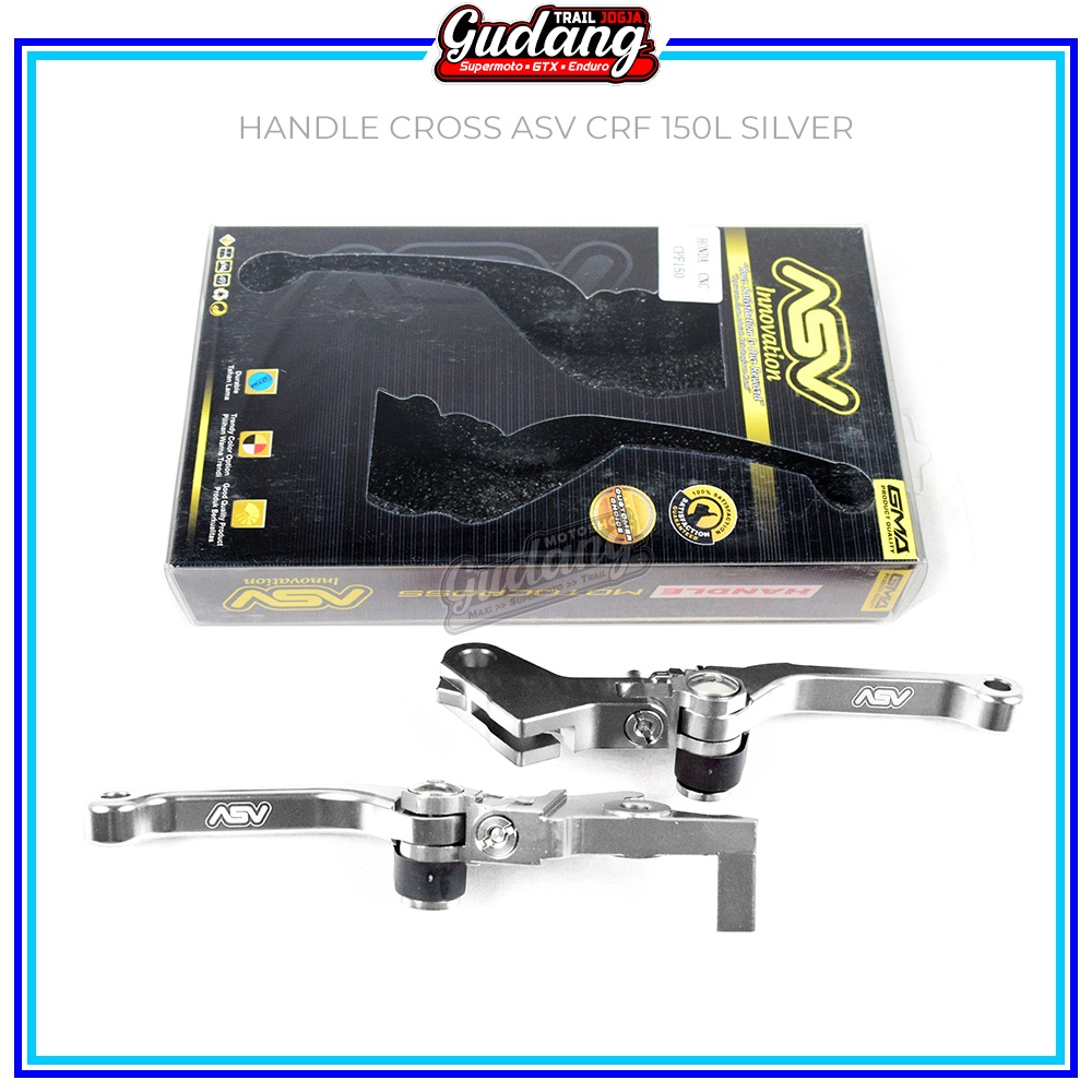 Handle Handel ASV Tuas Rem Cross Full CNC Floding CRF 150 Hitam Gold Silver Merah