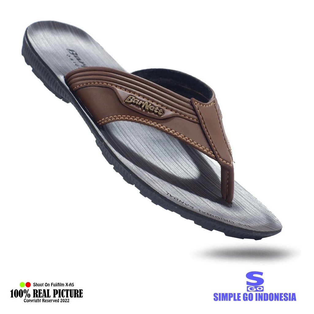 Sandal pria casual original jepit karet branded Barnet sendal japit cowok laki-laki dewasa kulit sintetis model resmi untuk lebaran kwalitas import Sgo Barnett rally pro 02 promo keren cod murah 39-43