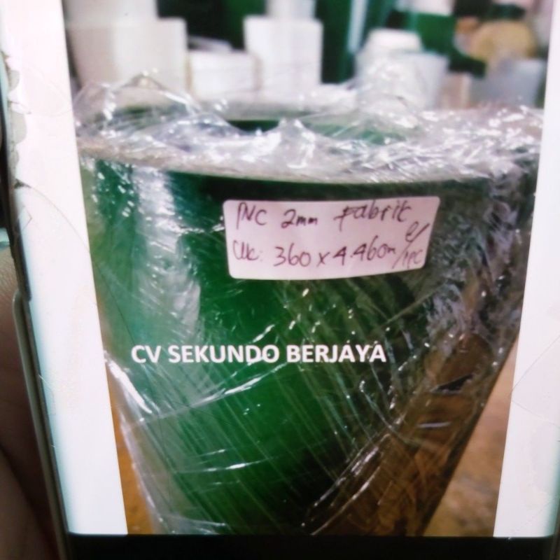 

PVC 2mm Hijau Fabrik 145mm x 5000m/open