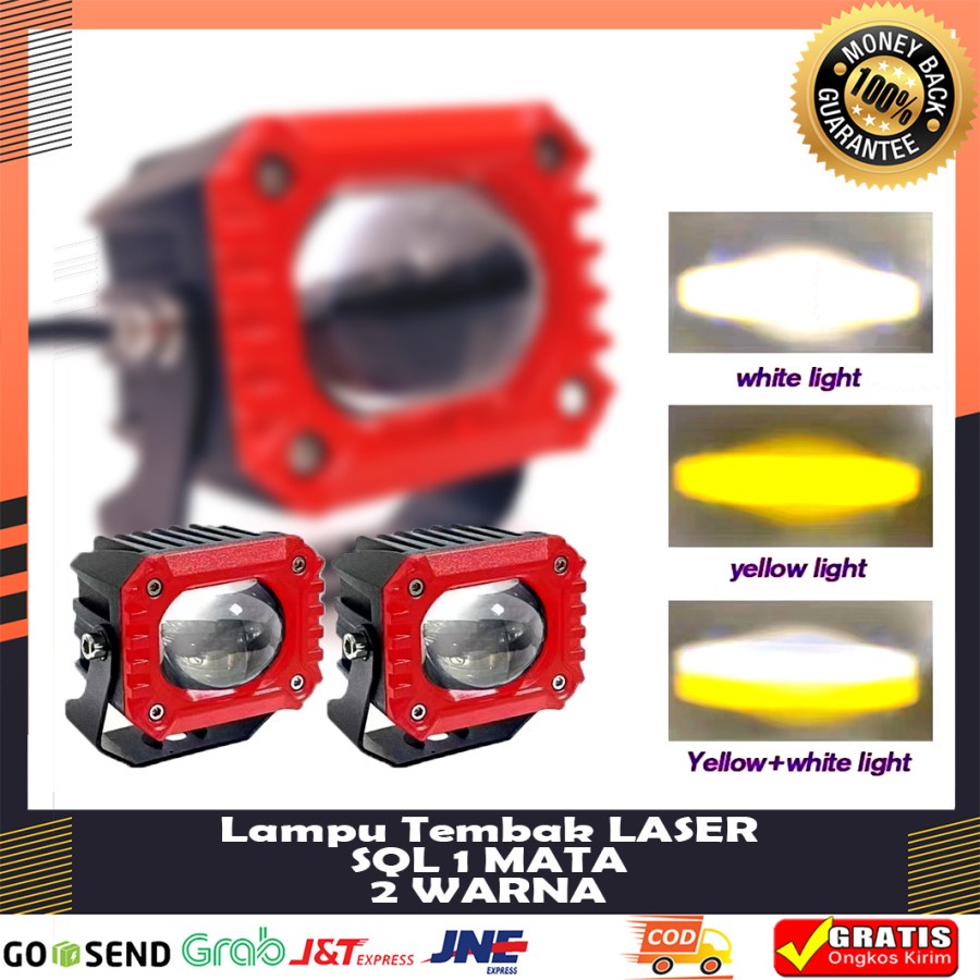 Lampu tembak Laser Foglamp Mobil Motor SQL 1 MATA Mini Projector ADN.in