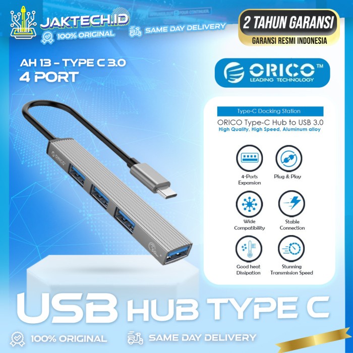 ORICO USB HUB TYPE C to USB 3.1 2/3/4 Port 5gbps / AH-13 / AH-12 / W13