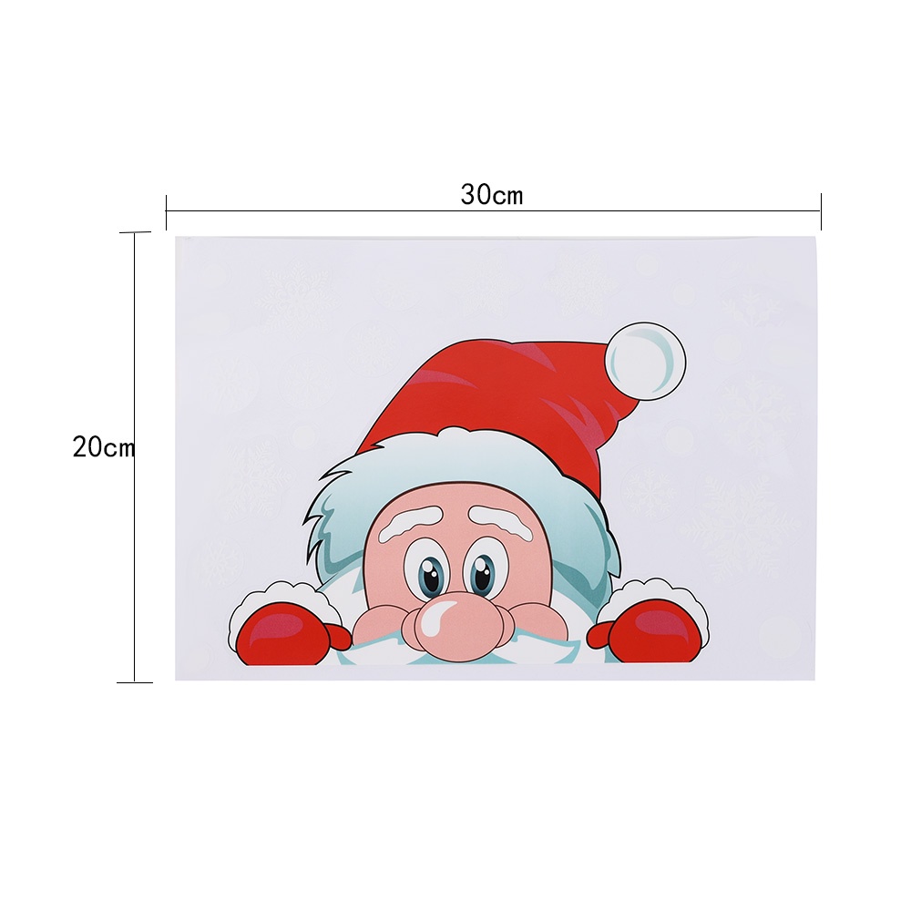 [ Santa Christmas  Self Adhesive Window sticker Decoration for Home Living Room Bedroom  New Year Xmas ]