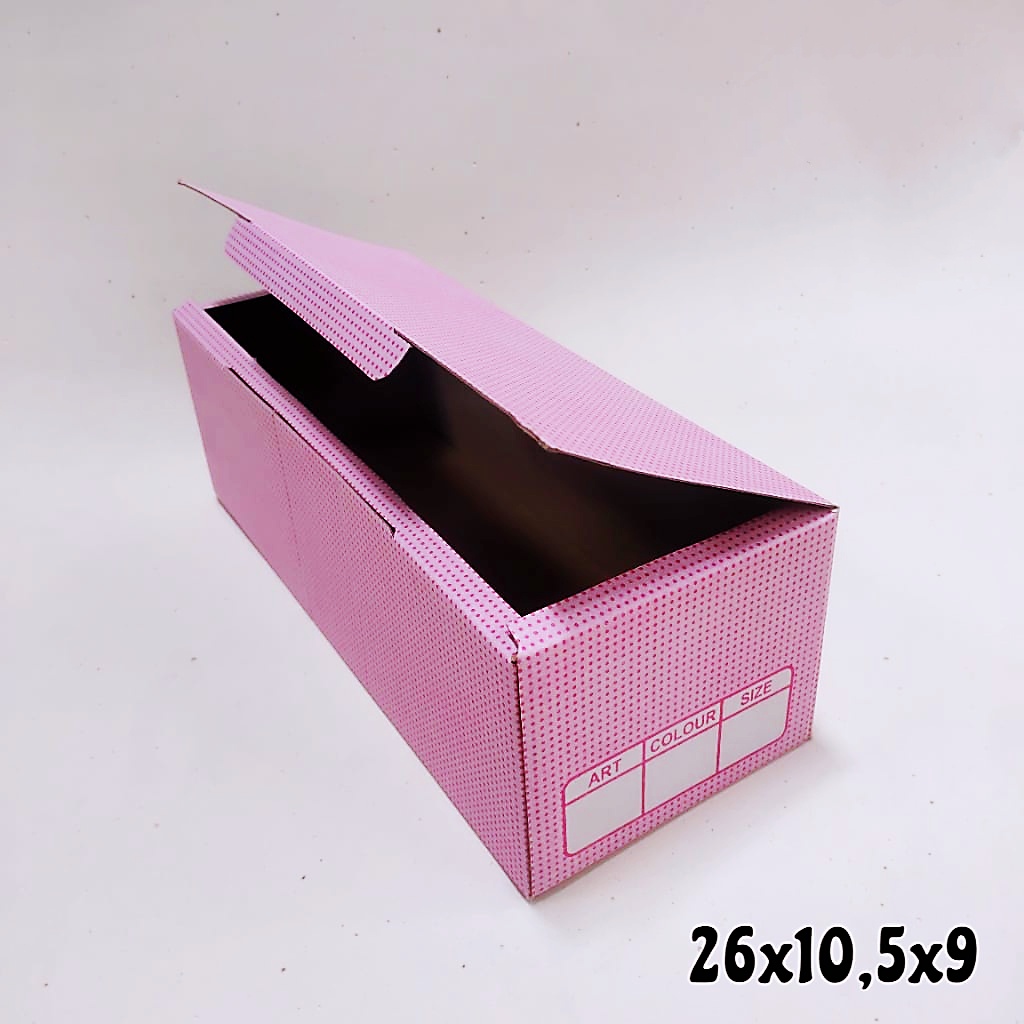 Kotak Dus Sepatu Pink 26x10.5x9 Cm