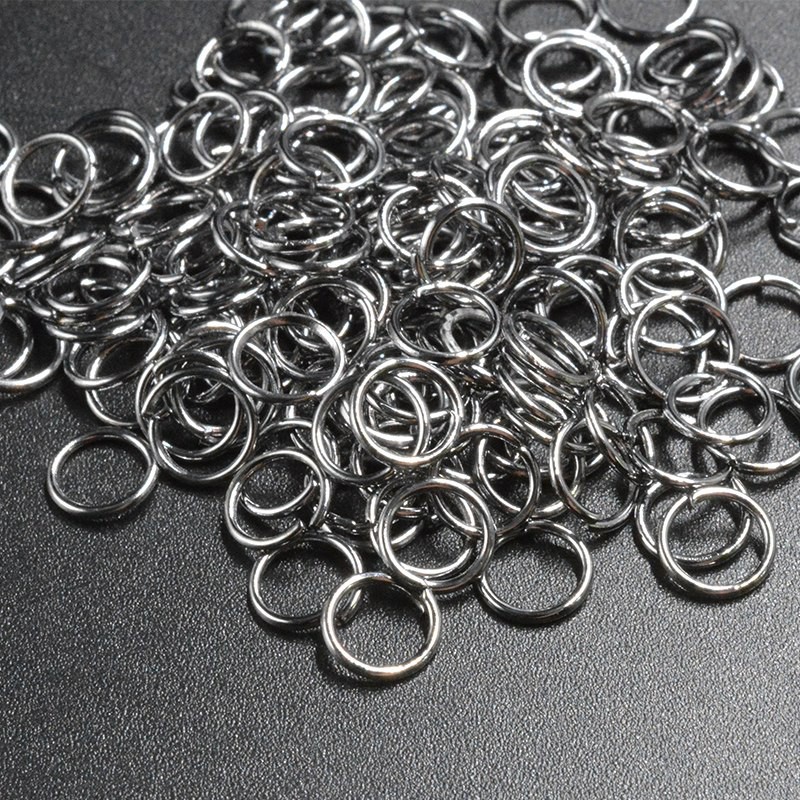 ISI 100PCS Ring O Bahan Aksesoris Jump Ring Bahan Accesies Pegait Rantaigelang 8mm