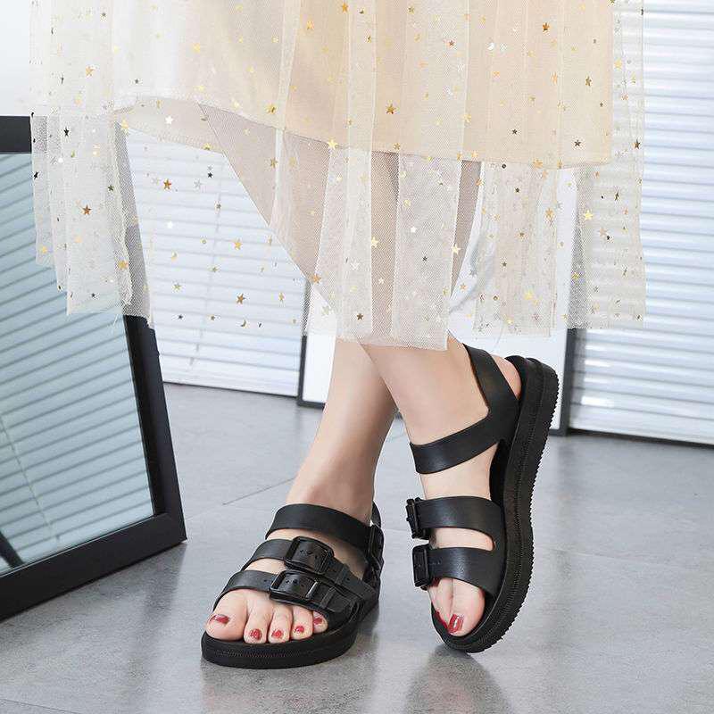 TBIG [COD] Sandal Murah Bahan Karet Tali 1819 Wanita Import Korea Style Santai Wanita Remaja