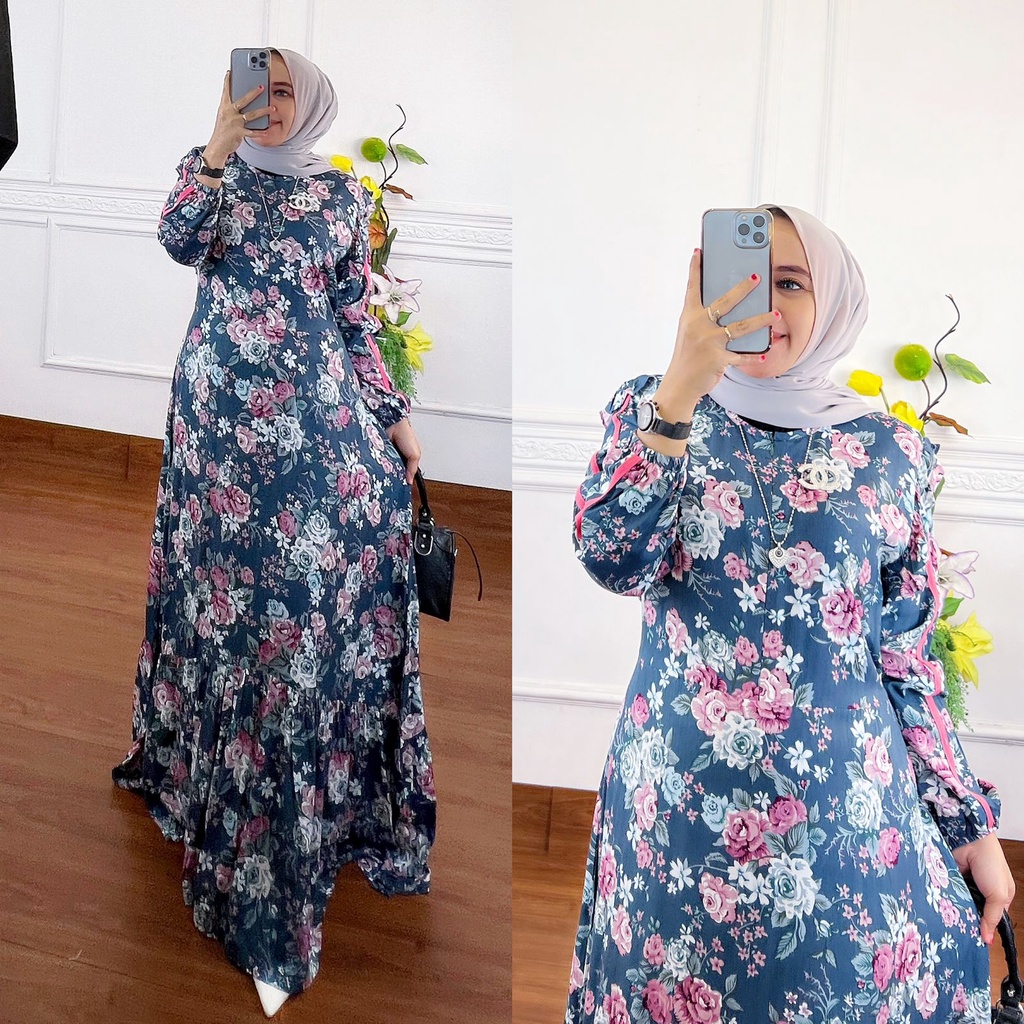 Gamis Lebaran Terbaru Wanita Remaja Pesta Mewah Elegan Syifa