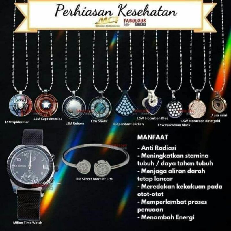 kalung dan gelang mci - kalung dan gelang kesehatan