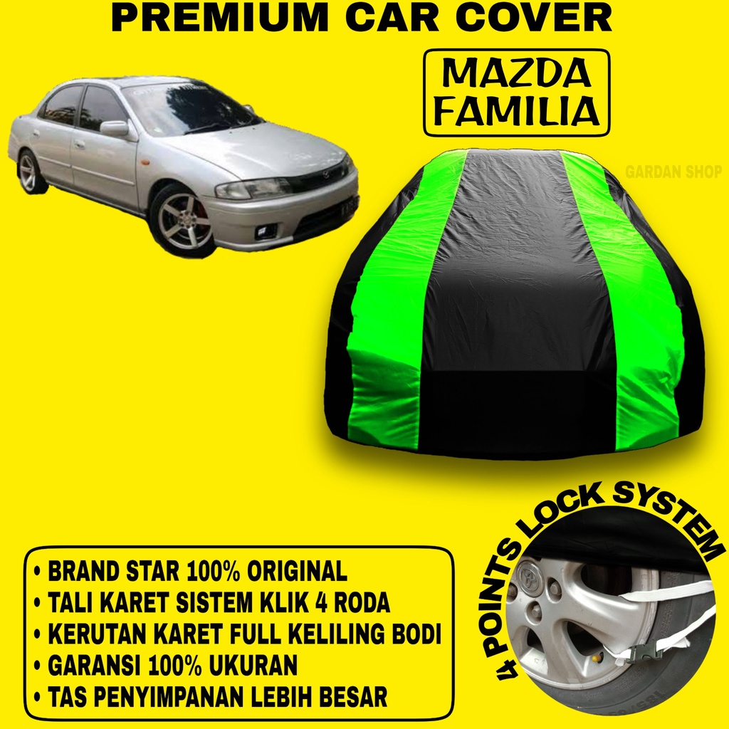 Body Cover MAZDA FAMILIA Sarung Strip HIJAU Penutup Pelindung Bodi Mobil Mazda Familia PREMIUM