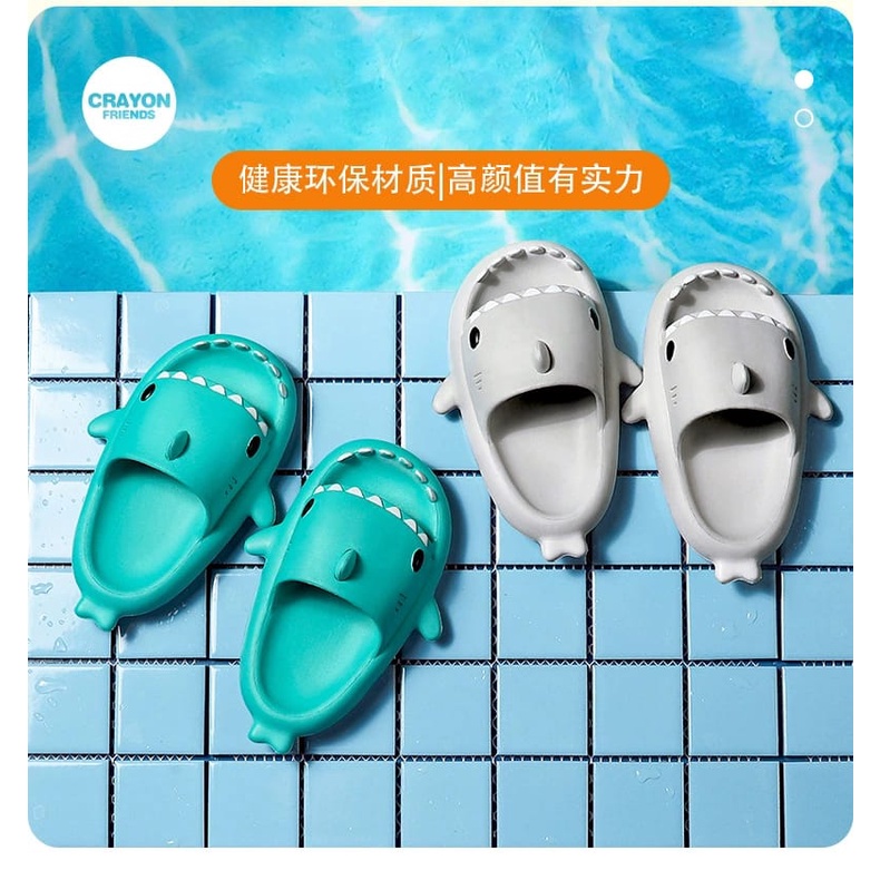 ♫ Megata ♫ A171 [1-7TAHUN] Sandal Baby Shark Anti Slip Sendal Karakter Anak Bayi Hiu Lucu Grosir