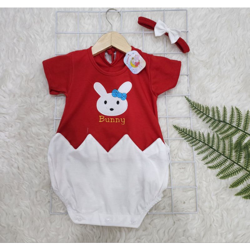 Baju bayi perempuan  jumper + bandana