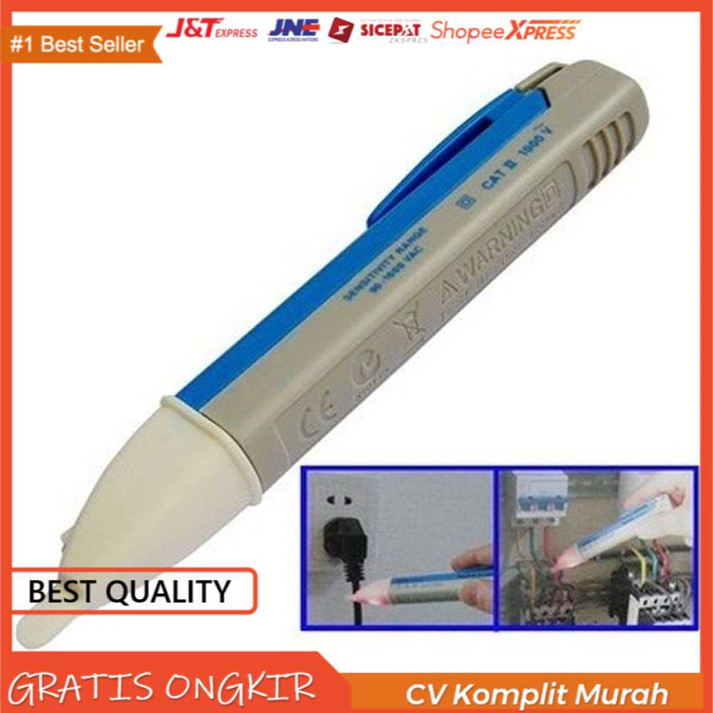 

BAGUS Taffware Pen Non-contact AC Voltage Alert Detector 90V-1000V - VD02