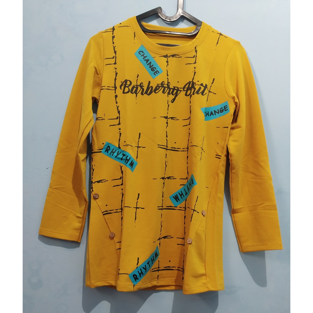 Kaos wanita lengan panjang miody - warna kuning