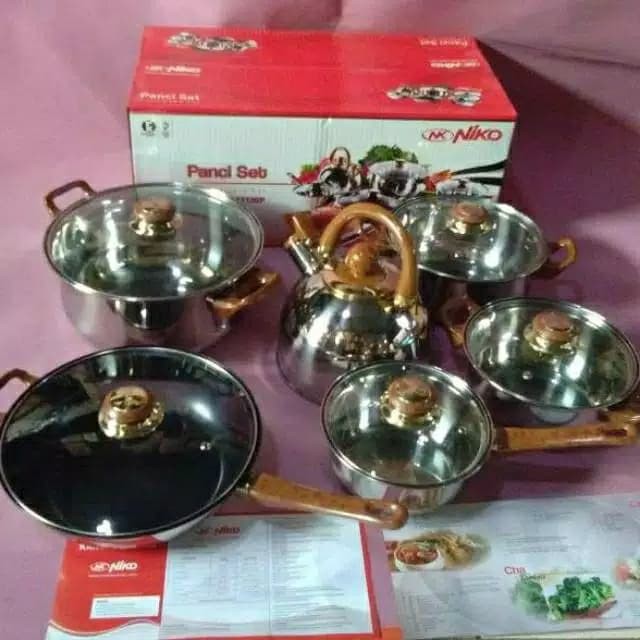 Niko , NK 1113SP , Panci Set , Multifungsi , Wajan , Goreng , stainless