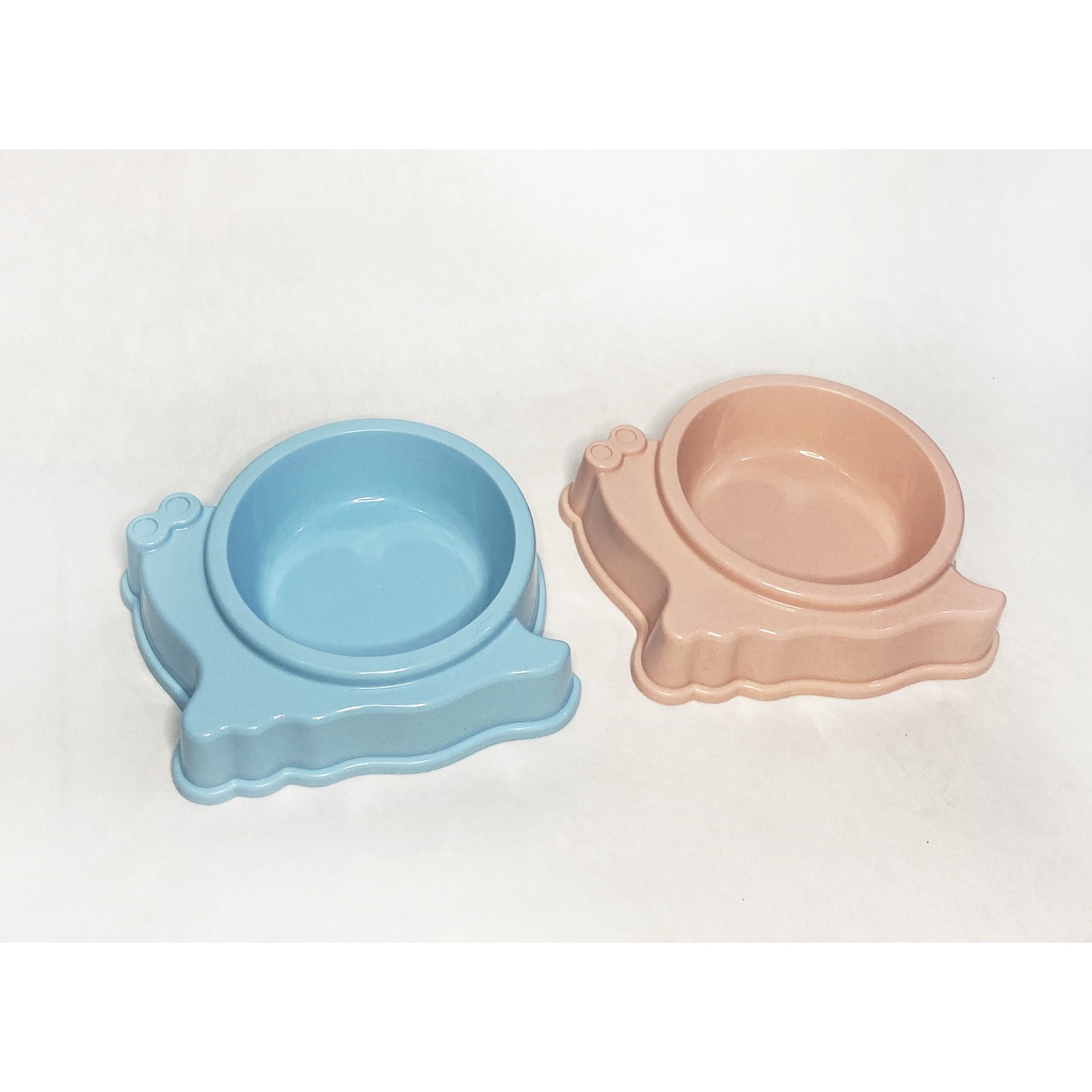 Tempat Makan Anjing Kucing Single Bowl - Pet Bowl Dog Cat Snail Shape Terfavorit