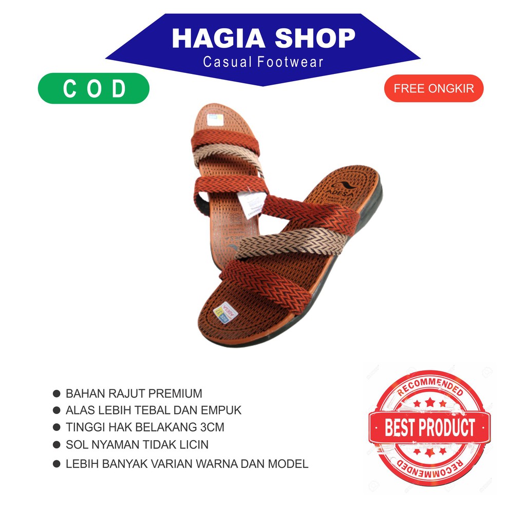 sandal wanita turki slempang adesa/sandal wanita adesa kekinian