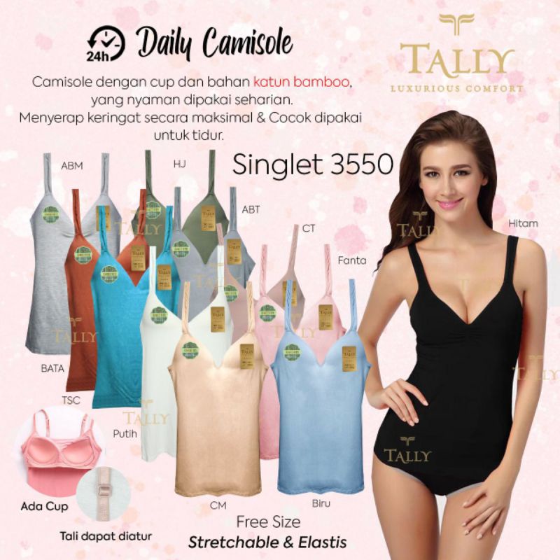 TENGTOP BUSA TANKTOP PANJANG ATASAN WANITA TALLY 3550