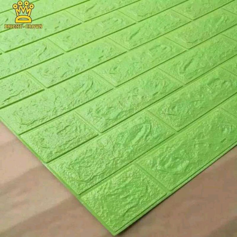 Wallpaper 3D Foam Bata Hijau