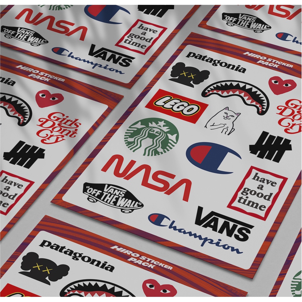 [ISI 15PCS] Sticker Stiker setiker aesthetic logo brand nasa netflix untuk laptop case tumbler tumbl