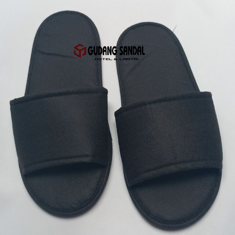 sandal hotel /lantai busa spunbond 8mm hitam terbuka