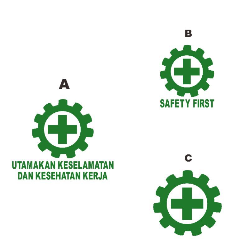 STICKER K3 SAFETY FIRST KESELAMATAN KESEHATAN CUTTING