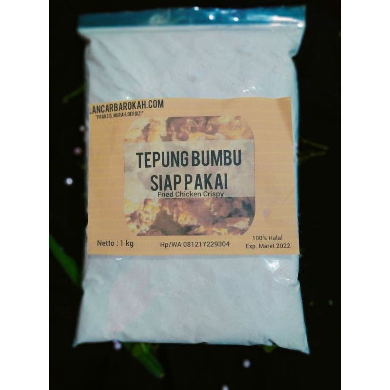 

Tepung Fried Chicken/Tepung Kentucky/Tepung Ayam Goreng/Tepung Krispi/Tepung Bumbu Serbaguna 1kg