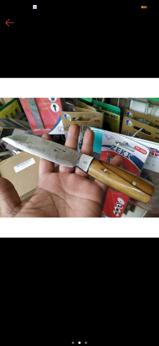 Pisau Dapur Pisau Sayat Tebal Dan Tajam Bahan Dari Per Baja Produk Ukm Indonesia