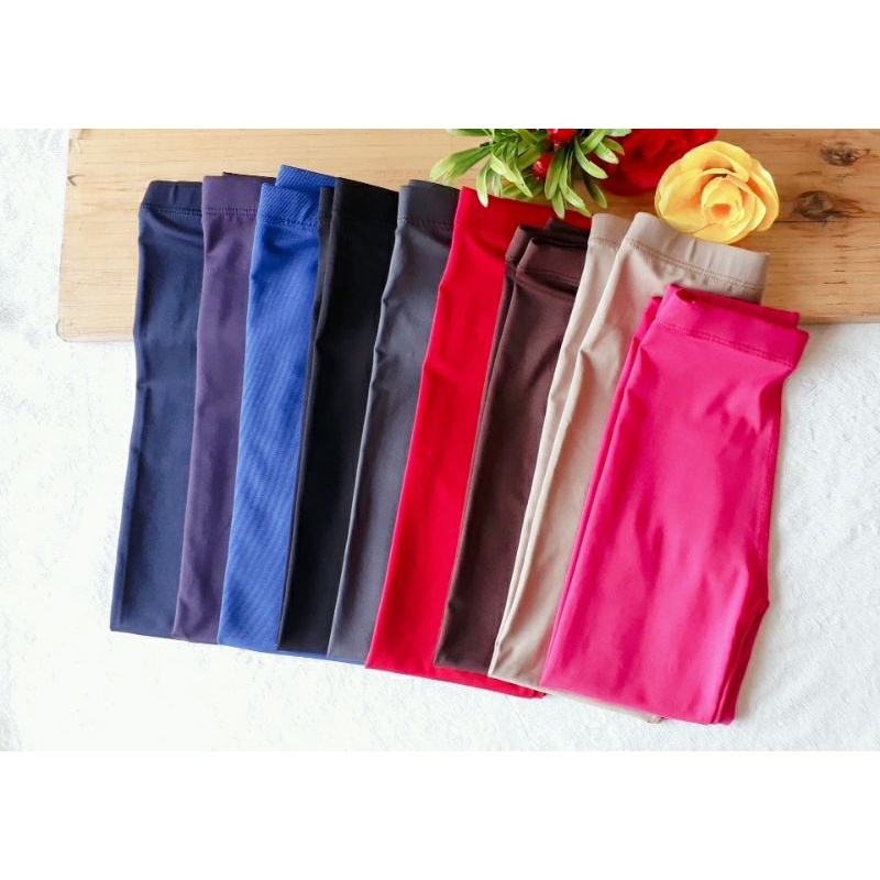 Legging Panjang polos anak 6 - 8 tahun bahan  Spandek Premium / celana panjang