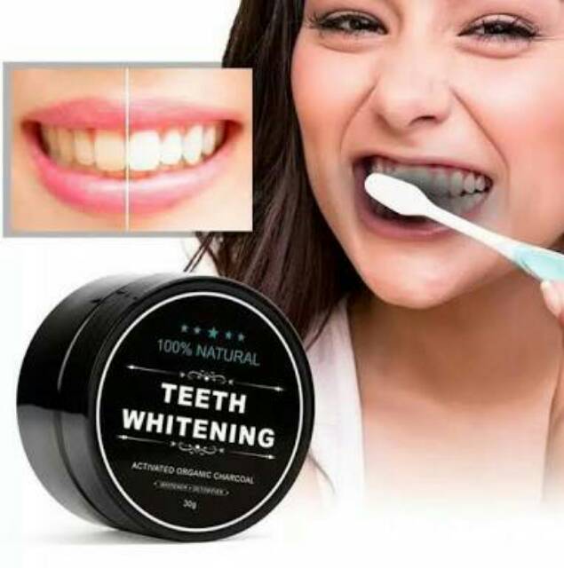 TEETH WHITENING ACTIVATED ORGANIC CHARCOAL BUBUK ARANG AKTIF PEMUTIH GIGI