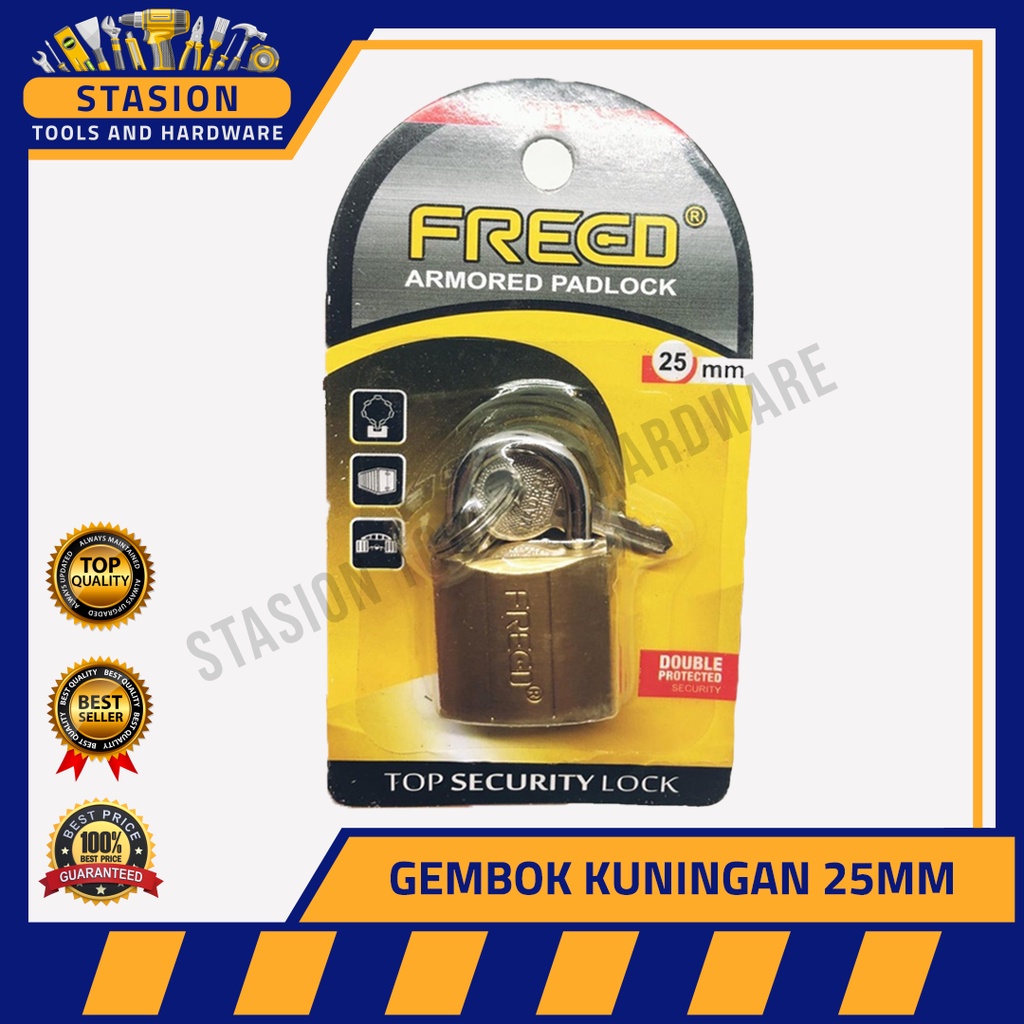 Gembok Kuning Press 25mm FREED