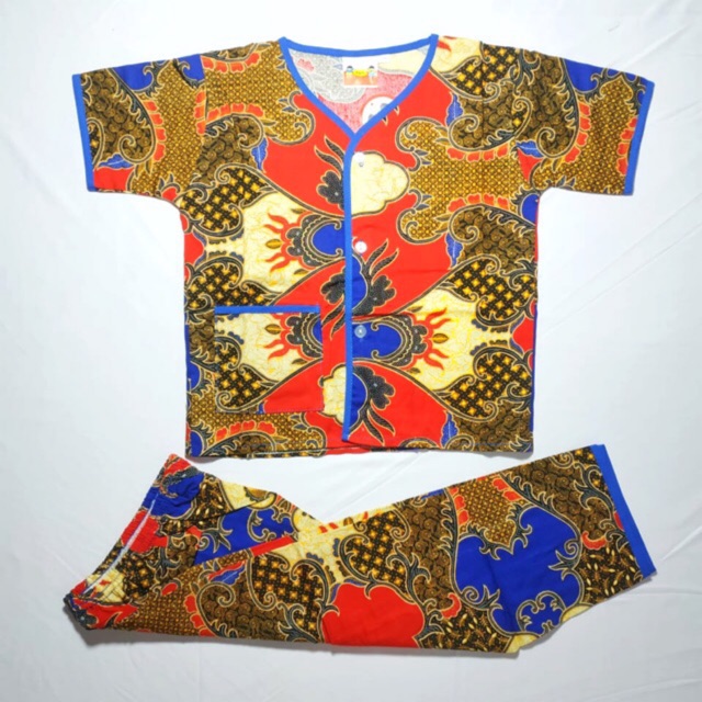 Piyama Batik Anak Umur 1-3 Tahun | Baju tidur anak | setelan anak | Baju tidur batik