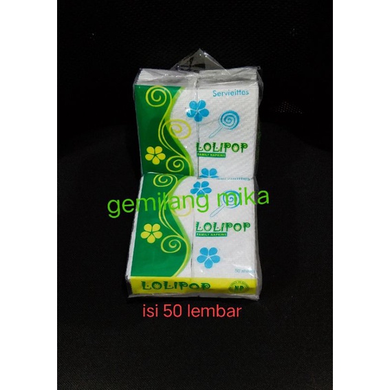 tissue makan isi 50 lembar