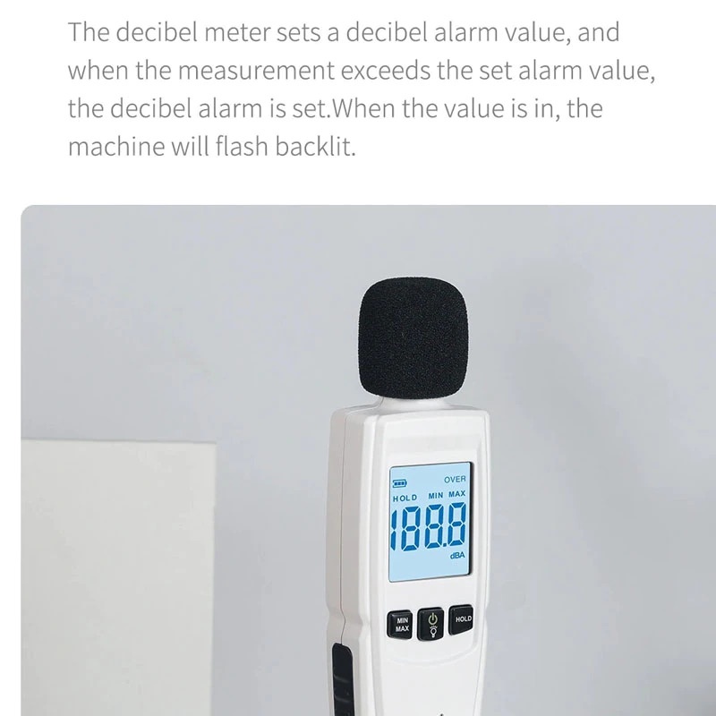 DUKA Alat Ukur Suara Noise Detector Sound Level Decibel Meter - FB1