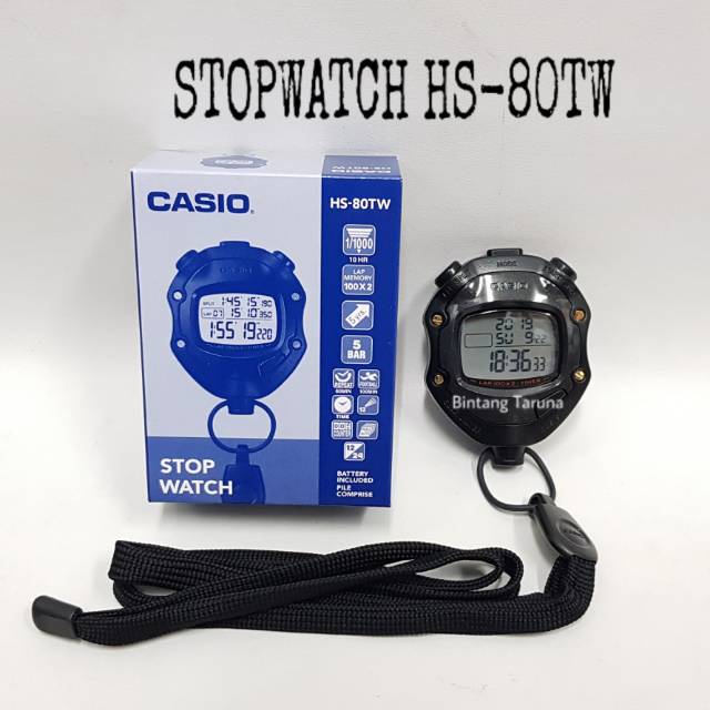 Stopwach Casio HS-80TW Stopwatch Casio HS80TW Stop Watch Casio HS-80