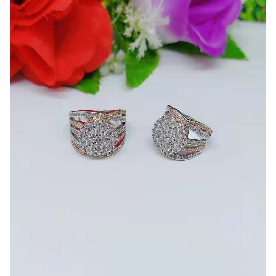 Cincin Kombinasi Permata Lapis Emas Perhiasan B77-80