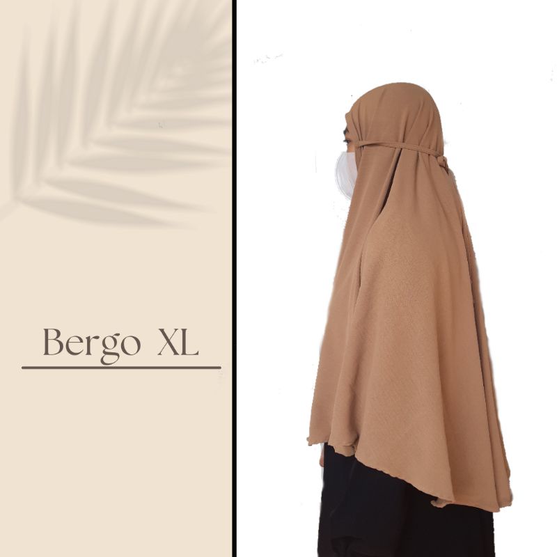 Ahza Bergo XL - Hijab Bergo Tali Instan Tanpa Pet