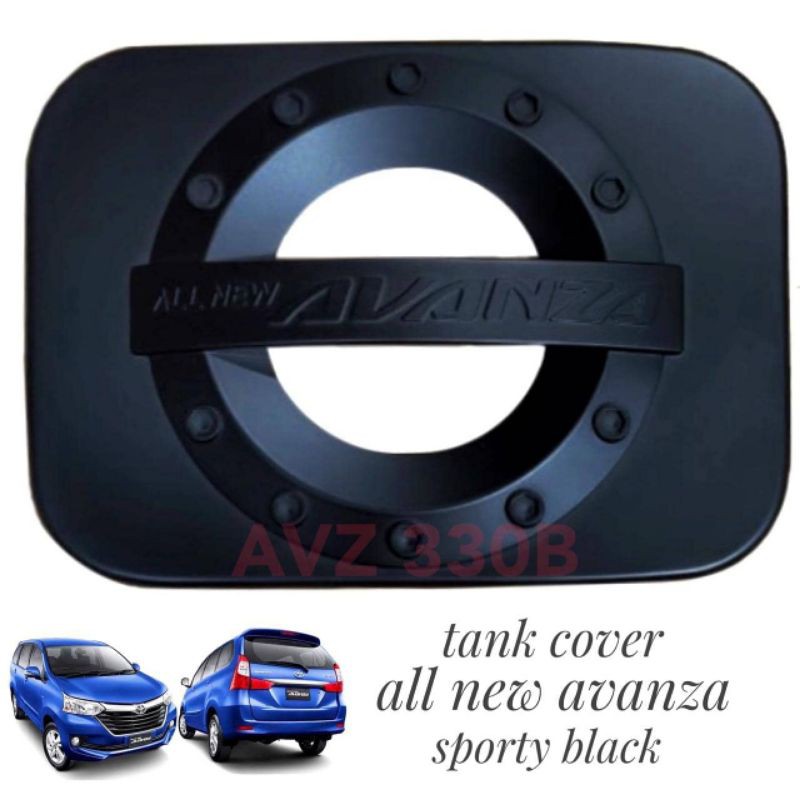 TANK COVER TUTUP TANKI TANK BENSIN MOBIL TOYOTA ALL NEW AVANZA VELOZ 2012 sd 2020 HITAM DOFF