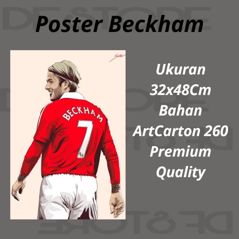 poster beckham man united mu legend