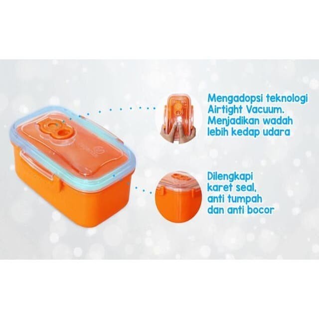 BAROKAH GAMIS Vacuum Container penyimpan Makanan food storage kitchenery 1 Liter