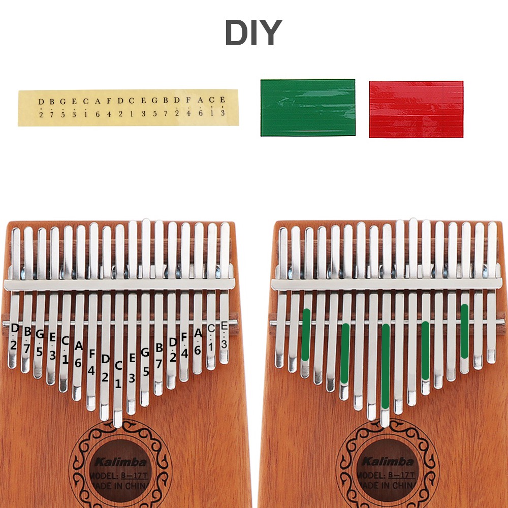 Kalimba Piano Jempol 17 Kunci Bahan Kayu Mahoni