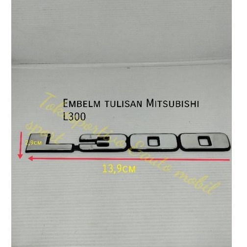Emblem logo huruf Tulisan stiker Lambang Mitsubishi L300