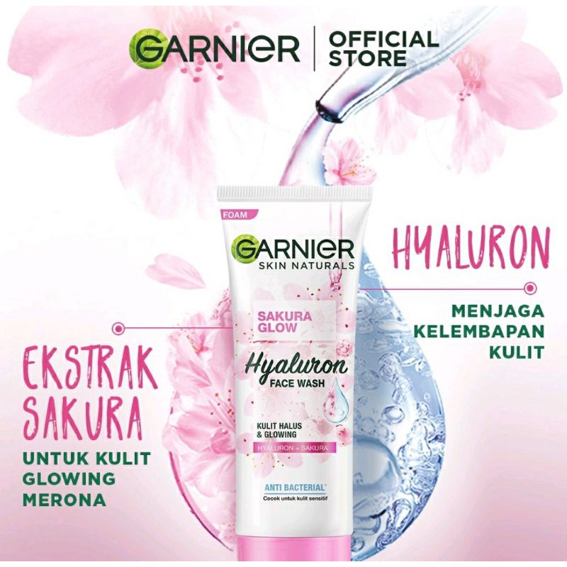 Gariner Sakura Glow Hyaluron Face Wash + Sakura 100ml