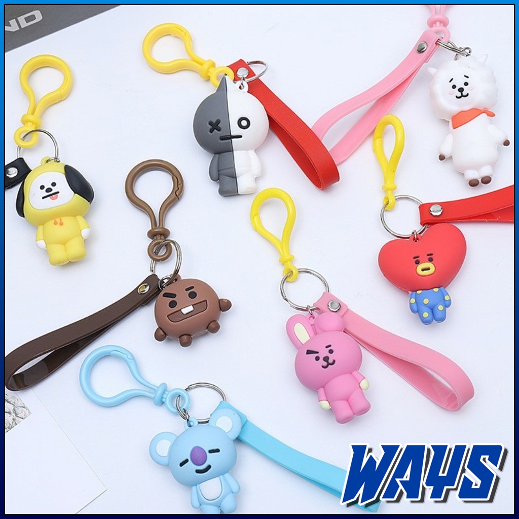 G016 | Gantungan Kunci Ganci BT21 KPOP Boneka Cute Karakter BTS Keychian Cartoon Aksesoris Tas Kunci