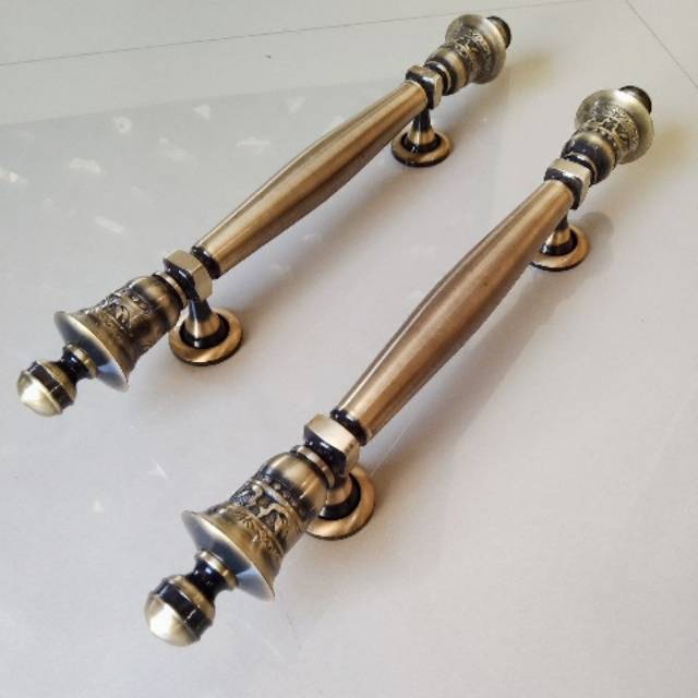 Pull Handle / Handle Pintu Rumah Asli Kuningan Model Lonceng 44 cm