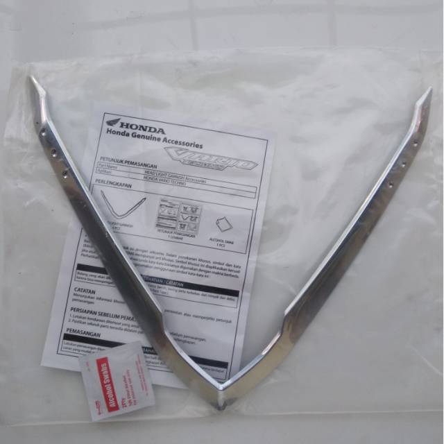 Garnish headlight lampu chrome vario 125/150 Led Old original honda