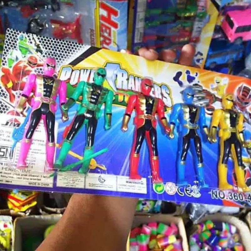 Mainan Robot Robotan Power Rangers Mini Isi 5 - Mainan Power Rangers - Mainan Anak