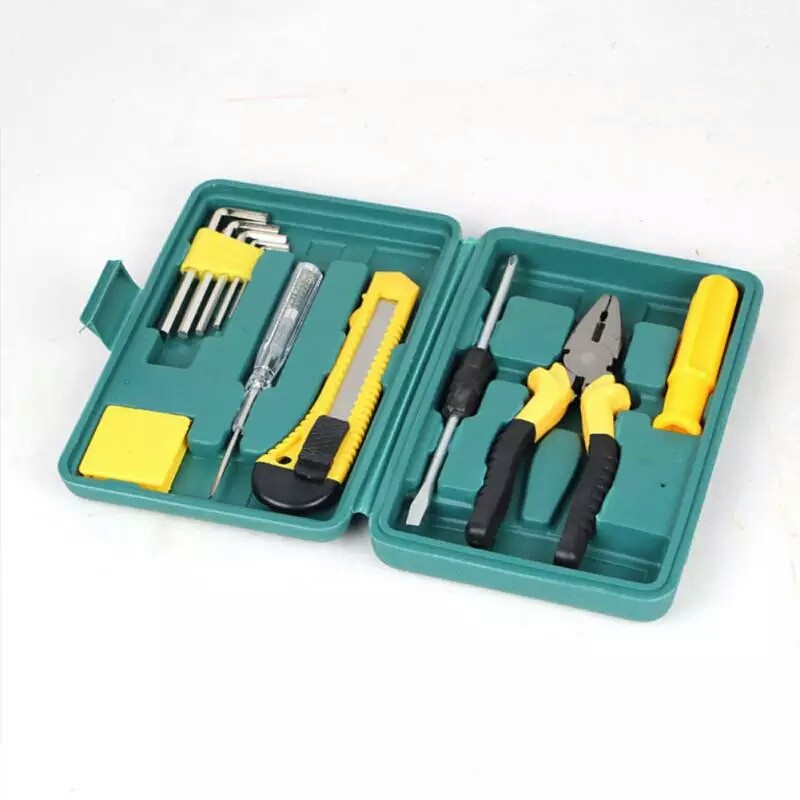 Tool Kit Set 11 in 1 Obeng,Tang,Cutter,Obeng Tester,Meteran,Kunci L