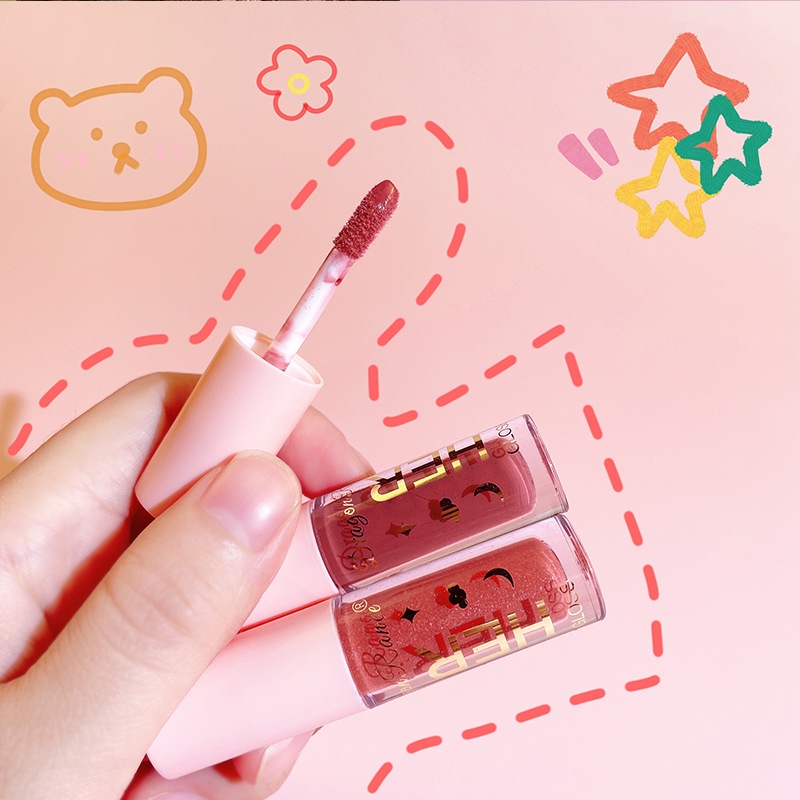 ( Terbaru ) Her Dragon lip gloss bibir moisturizing lip glow Warna Glossy Lip Gloss Lipstick Lip Plumper Korean LipGloss Korean Lip Gloss